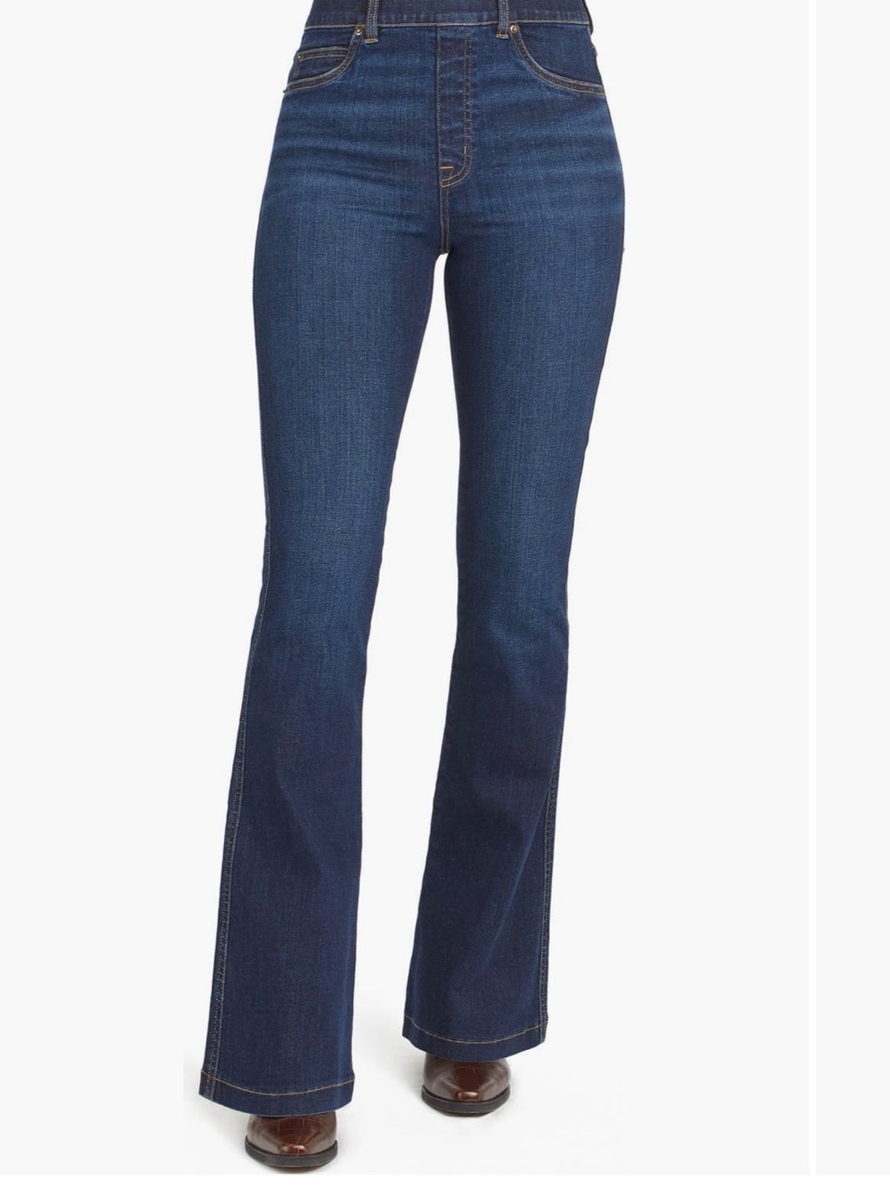 Spanx Dark Blue Flare Jeans for Women